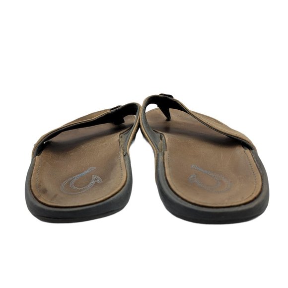 OluKai Nui Premium Leather Flip Flop Beach Casual